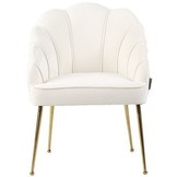Eetkamerstoel Emillia Goud | Beige stof