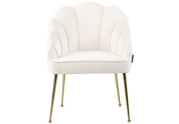 Eetkamerstoel Emillia Goud | Beige stof