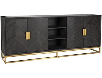 Dressoir Blackbonito - Visgraat - 220 x 40 cm - Goud
