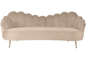 Emillia bank Goud | Taupe stof