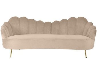 Emillia bank Goud | Taupe stof