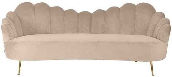 Emillia bank Goud | Taupe stof