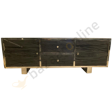TV-Meubel Rixos Sleeper Wood  Black 160 x 45 x 42 cm