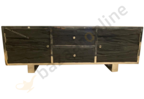 TV-Meubel Rixos Sleeper Wood  Black 160 x 45 x 42 cm