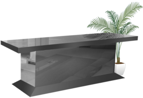 Eettafel Oslo Blok Spiegel Spiegelglas - Antraciet