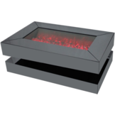 Salontafel met Elektrische Sfeerhaard - Grijs - 130 x 80cm
