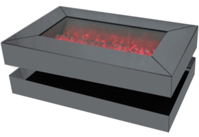 Salontafel met Elektrische Sfeerhaard - Grijs