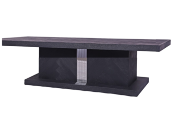 Chess - Blok salontafel - Zilver - visgraat look