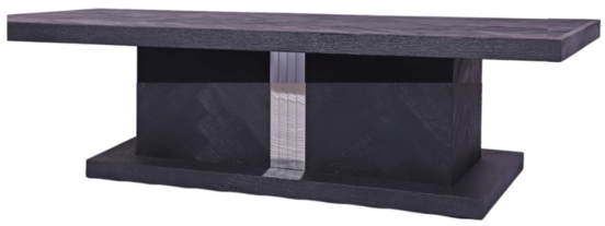 Chess - Blok salontafel - Zilver - visgraat look