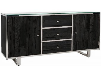 Dressoir Rixos Sleeper Wood Black 180 x 45 x 80 cm