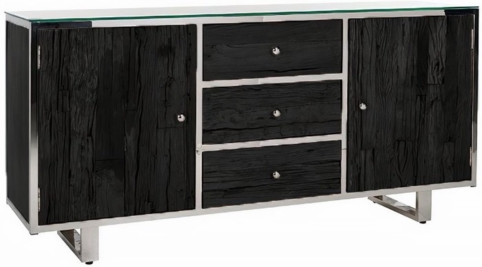 Dressoir Rixos Sleeper Wood  Black 180 x 45 x 80 cm