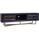 TV-Meubel Chess Goud - visgraat look - 180x40x55cm