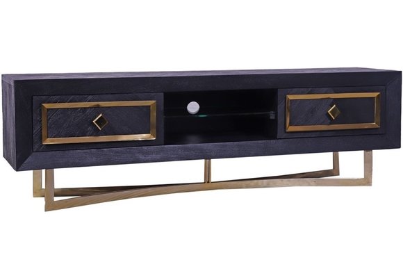 TV-Meubel Chess Goud - visgraat look - 180x40x55cm