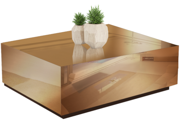 Salontafel Oslo Spiegelglas - Sepia