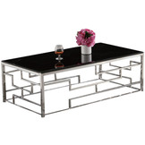 Salontafel Bade Zwart Glas 130 x 70 cm