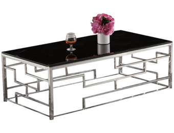 Salontafel Bade Zwart Glas 130 x 70 cm