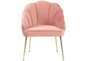 Eetkamerstoel Emillia Goud | Roze stof
