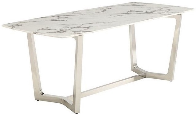 Eettafel Royal rechthoekig 180 x 90 x 76 - Zilver