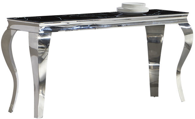 Sidetable / Dressoir Polo Zwart Marmer 140 x 75 cm