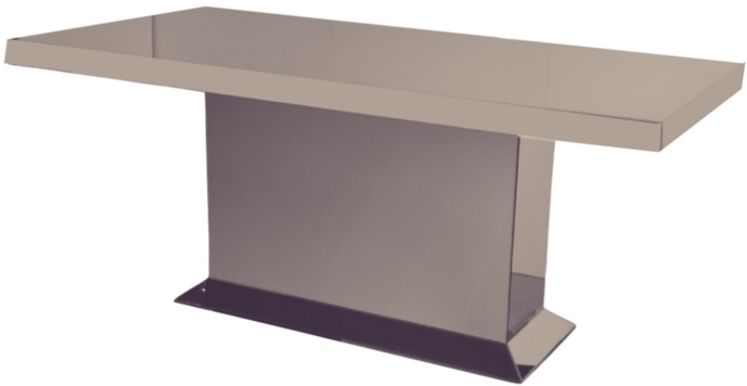 Eettafel Blocci Spiegel Glas - Sepia - 180 x 100 cm