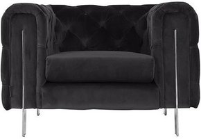 Campania Fauteuil | Zwart Stof