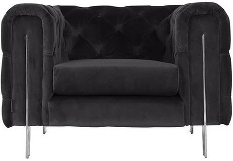 Campania Fauteuil | Zwart Stof