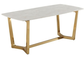 Eettafel Royal rechthoekig 180 x 90 - Goud
