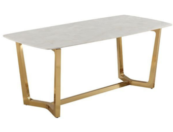 Eettafel Royal rechthoekig 180 x 90 - Goud