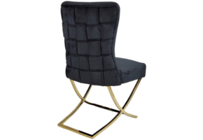 Stoel Rixos Knitting Chair Zwart/Goud