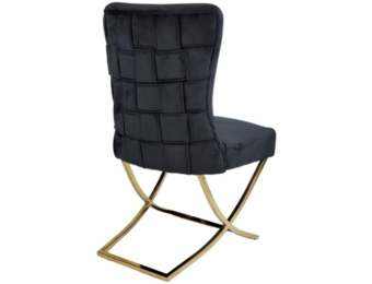 Stoel Rixos Knitting Chair Zwart/Goud