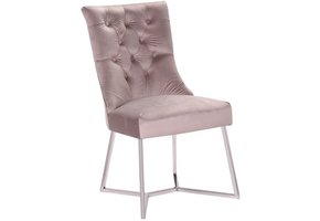 Eetkamerstoel Carmen  Taupe / Zilver