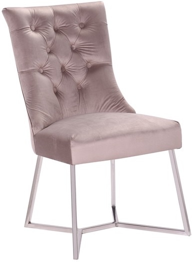 Eetkamerstoel Carmen  Taupe / Zilver