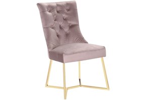 Eetkamerstoel Carmen  Taupe / Goud