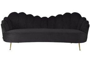 Emillia bank Goud | Zwart stof