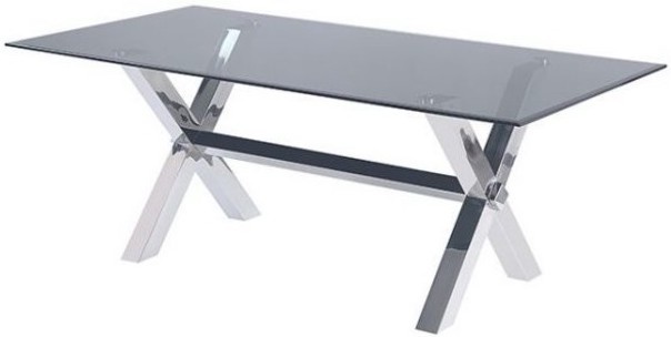 Eettafel Novara - 200x100x76 CM - Smokey glass