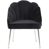 Eetkamerstoel Emillia Zilver | Zwart stof