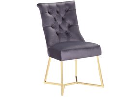 Eetkamerstoel Carmen  Grijs / Goud