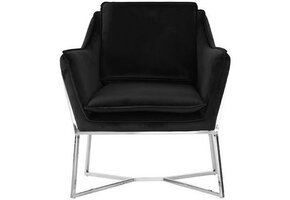 Foggia Fauteuil Zilver Zwart stof