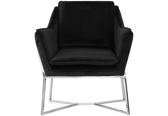 Foggia Fauteuil Zilver Zwart stof