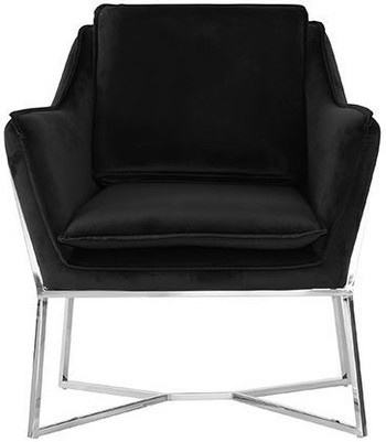 Foggia Fauteuil Zilver Zwart stof