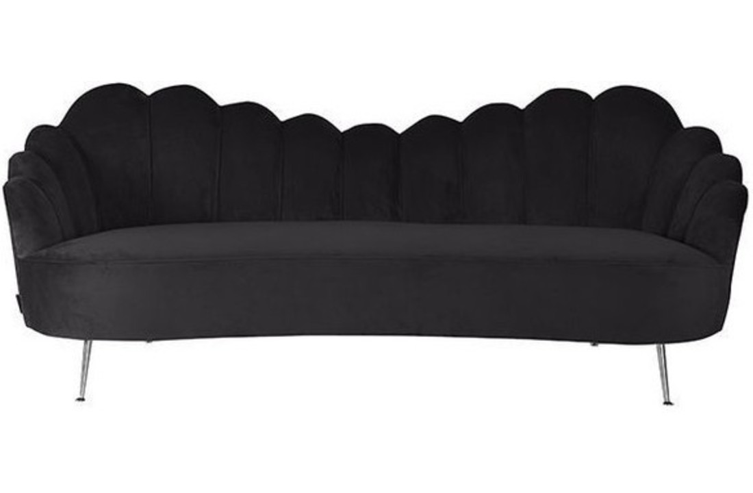Emillia bank Zilver | Zwart stof