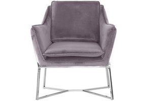 Foggia Fauteuil Zilver Grijs stof