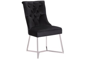 Eetkamerstoel Carmen  Zwart / Zilver