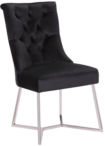 Eetkamerstoel Carmen  Zwart / Zilver