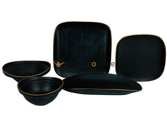 Bricard Evry Serviesset set 25-delig Zwart/Goud