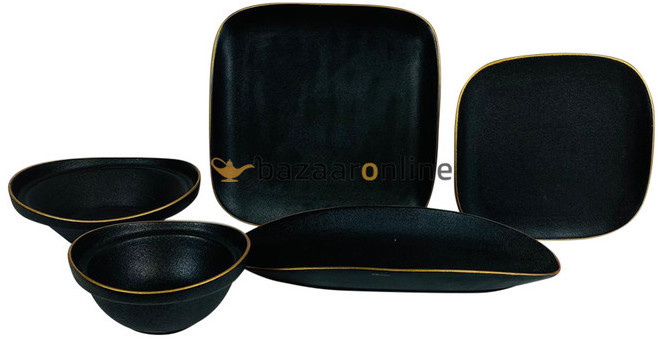 Bricard Evry Serviesset set 25-delig Zwart/Goud