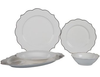 Bricard Bron Serviesset set 25-delig Wit/Goud