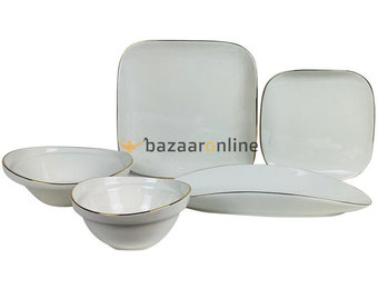Bricard Evry Serviesset set 25-delig Wit/Goud