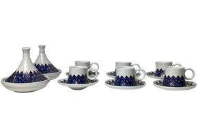 Espresso set Rio Blauw/Goud 6 stuks