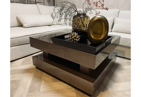 Salontafel Blox - Hamburger - Taupe - Vierkant